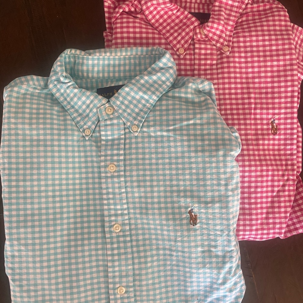 Men’s Long Sleeve Button Down Polo Large
